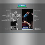 Webdesign, spracovanie a dynamicke prevedenie dom&eacute;ny www.yonex.sk